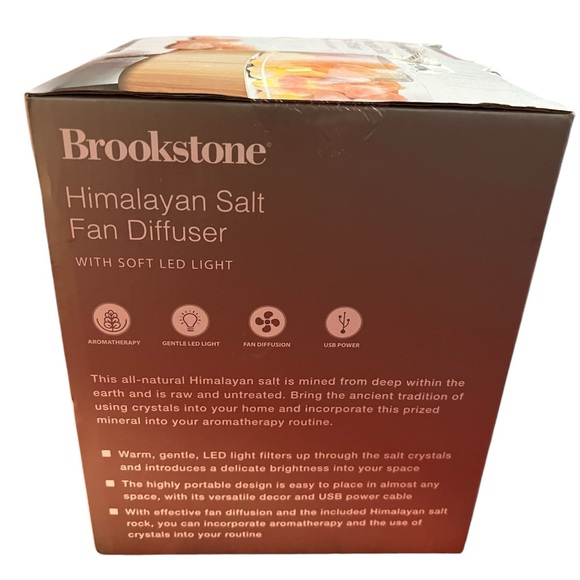 BROOKSTONE brand Himalayan salt fan diffuser. NWT. - Picture 2 of 3